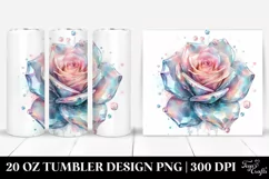 Detailed Shiny Rose | 20 oz Tumbler Product Image 1