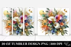 Colorful Abstract Bouquet | 20 Oz Tumbler Product Image 1