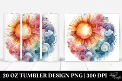 Colorful Abstract Pastel Sun | 20 Oz Tumbler Product Image 1