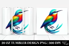 Colorful Whimsical Vibrant Bird | 20 Oz Tumbler Product Image 1