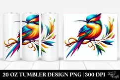 Colorful Whimsical Vibrant Bird | 20 Oz Tumbler Product Image 1