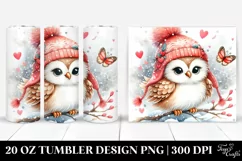 Washed Watercolor Baby Owl Clipart Product Image 1