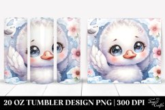 Watercolor Baby Swan Coming from Ice 20 Oz Tumbler Product Image 1