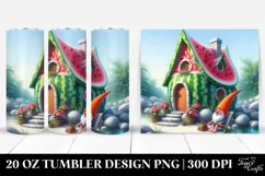 Fairy Tale Gnome Watermelon Tumbler Product Image 1