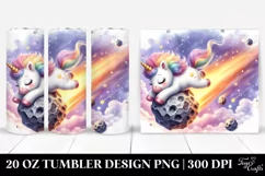 Diving Baby Unicorn Meteor Tumbler Product Image 1
