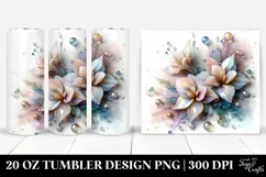 Abstract Glossy Narcissus | 20 oz Tumbler Product Image 1