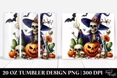 Funny Halloween Skull 20 Oz Tumbler Product Image 1