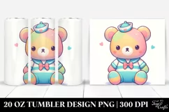 Cute Bear in Sailor Suit | 20 Oz Tumbler Product Image 1