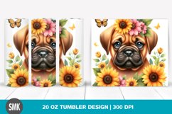 Watercolor Cute Baby Bullmastiff | 20 oz Tumbler Product Image 1