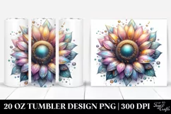 Detailed Shiny Sunflower | 20 oz Tumbler Product Image 1