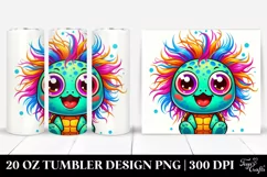 Colorful Baby Turtle Smiling | 20 Oz Tumbler Product Image 1