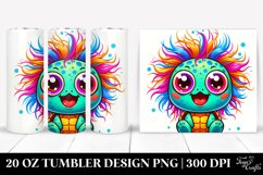 Colorful Baby Turtle Smiling | 20 Oz Tumbler Product Image 1