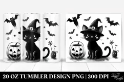 Funny Halloween Black Cat 20 Oz Tumbler Product Image 1