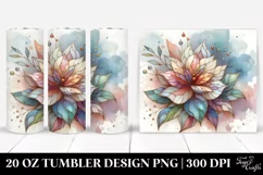 Abstract Wooden Begonia | 20 oz Tumbler Product Image 1