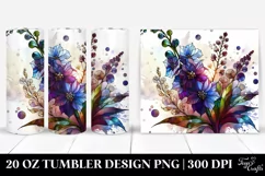 Abstract Stained Delphinium | 20 Oz Tumbler Product Image 1