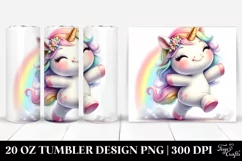 Cute Dancing Baby Unicorn | 20 Oz Tumbler Product Image 1