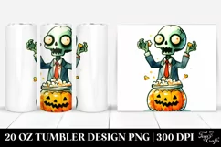 Funny Halloween Zombie 20 Oz Tumbler Product Image 1