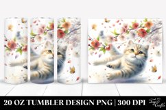 Cat Spring Petals Tumbler | 20 Oz Tumbler Product Image 1