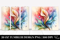 Abstract Pastel Calla Lily Tumbler Product Image 1