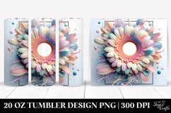 Abstract Pastel Gerbera Tumbler Product Image 1
