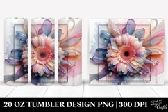 Abstract Pastel Gerbera Tumbler Product Image 1