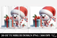 Whimsical Present with Santa Hat 20 Oz Tumbler Product Image 1