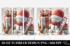 Whimsical Present with Santa Hat 20 Oz Tumbler Product Image 1