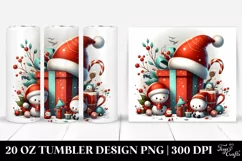 Whimsical Present with Santa Hat 20 Oz Tumbler Product Image 1