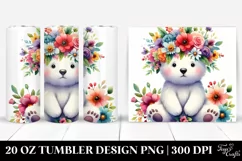 Cartoon-Style Polar Bear | 20 oz Tumbler Product Image 1