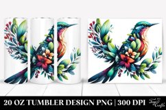 Colorful Bird and Flowers 20 oz Tumbler Design Product Image 1