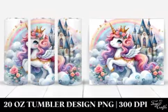 Enchanted Castle Sky Unicorn | 20 Oz Tumbler Product Image 1