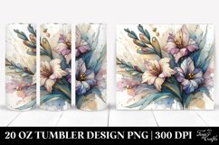 Abstract Pastel Gladiolus Tumbler Product Image 1