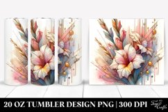 Abstract Pastel Gladiolus Tumbler Product Image 1