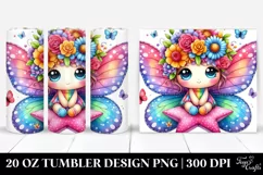 cute Butterfly Sitting on Star | 20 oz Tumbler Product Image 1