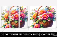 Vibrant Colorful Basket Camellia | 20 Oz Tumbler Product Image 1