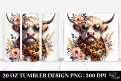 Elegant Highland Cow Tumbler Product Image 1