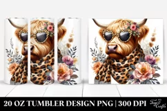 Elegant Highland Cow 20 Oz Tumbler Product Image 1