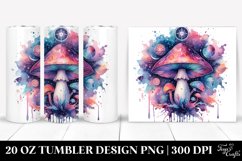 Vibrant Celestial Mushroom Sublimation Clipart Product Image 1
