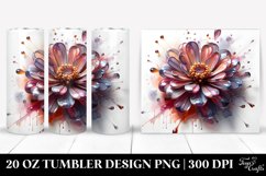 Abstract Glossy Zinnia | 20 Oz Tumbler Product Image 1