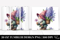Detailed Small Gnome Hyacinth Bouquet 20 Oz Tumbler Product Image 1