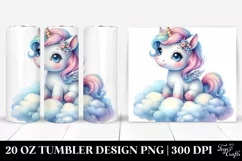 Cute Baby Unicorn Lofty Cloud 20 Oz Tumbler Product Image 1