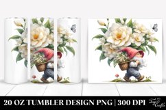 Detailed Small Gnome Gardenia Bouquet 20 Oz Tumbler Product Image 1