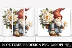 Detailed Small Gnome Gardenia Bouquet 20 Oz Tumbler Product Image 1