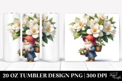 Detailed Small Gnome Gardenia Bouquet 20 Oz Tumbler Product Image 1