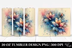 Abstract Stained Lobelia 20 oz Tumbler Design Product Image 1