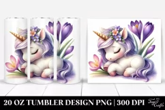 Cute Baby Unicorn Crocus 20 Oz Tumbler Product Image 1