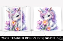 Cute Baby Unicorn Crocus 20 Oz Tumbler Product Image 1