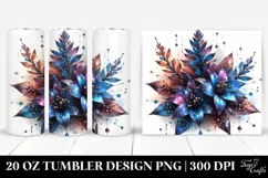 20 Oz Tumbler Sublimation | Glossy Lobelia with Metallic Product Image 1