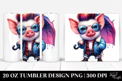 Aggressive Baby Pig 20 Oz Tumbler Product Image 1