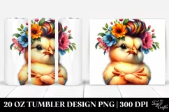 Style Chicken, Transparent 20 Oz Tumbler Product Image 1